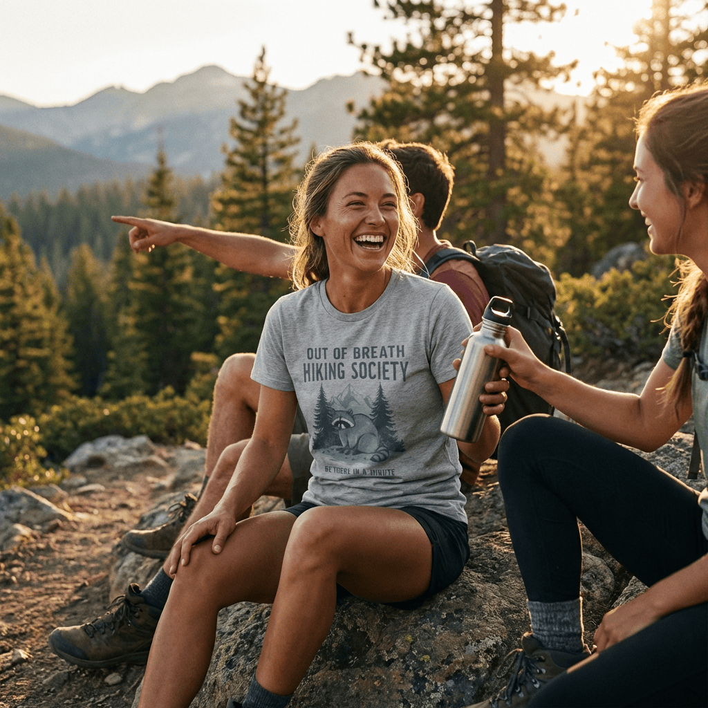 Hike Tee T-Shirt Raccoon Out Of Breath Shirt