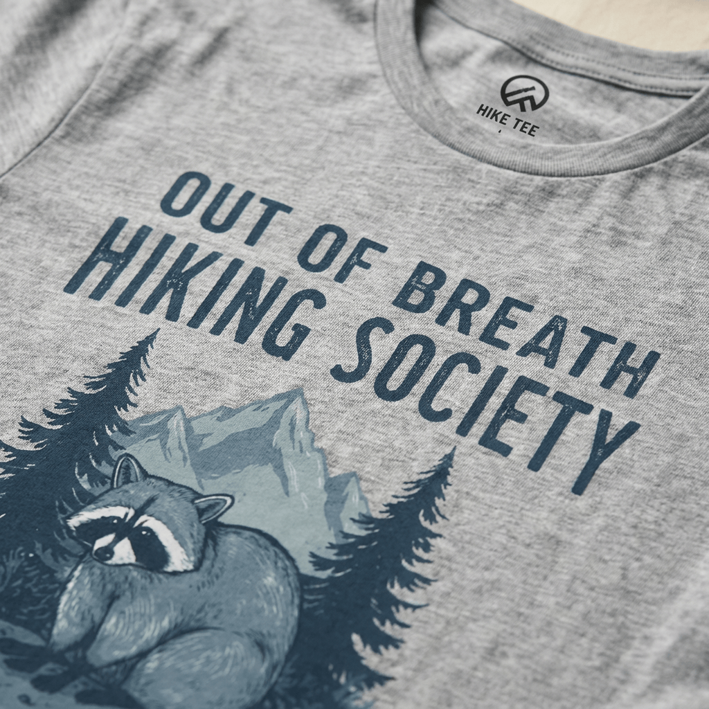 Hike Tee T-Shirt Raccoon Out Of Breath Shirt