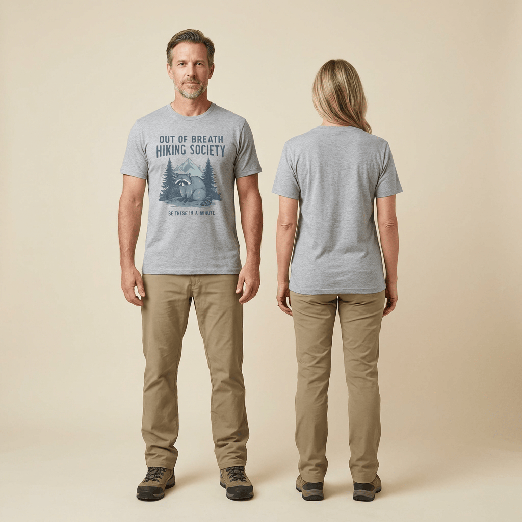 Hike Tee T-Shirt Raccoon Out Of Breath Shirt