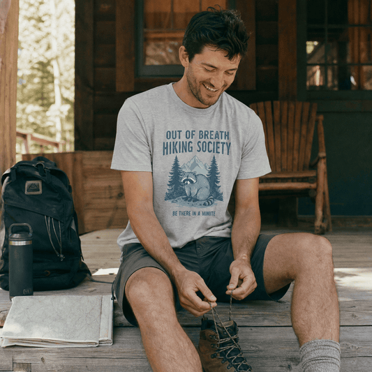 Raccoon Out Of Breath Shirt Hike Tee T-Shirt