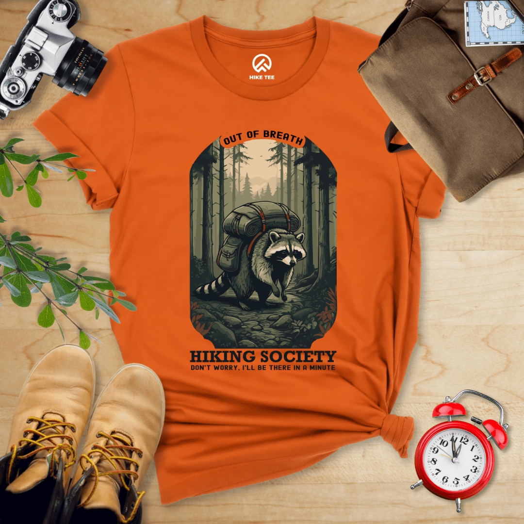 Hike Tee T-Shirt Autumn / S Raccoon Out of Breath Shirt