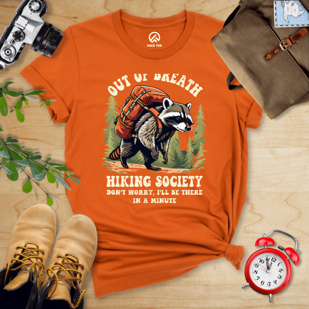 Hike Tee T-Shirt Autumn / S Raccoon Out of Breath Shirt