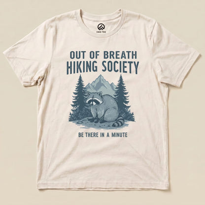Hike Tee T-Shirt Natural / S Raccoon Out Of Breath Shirt