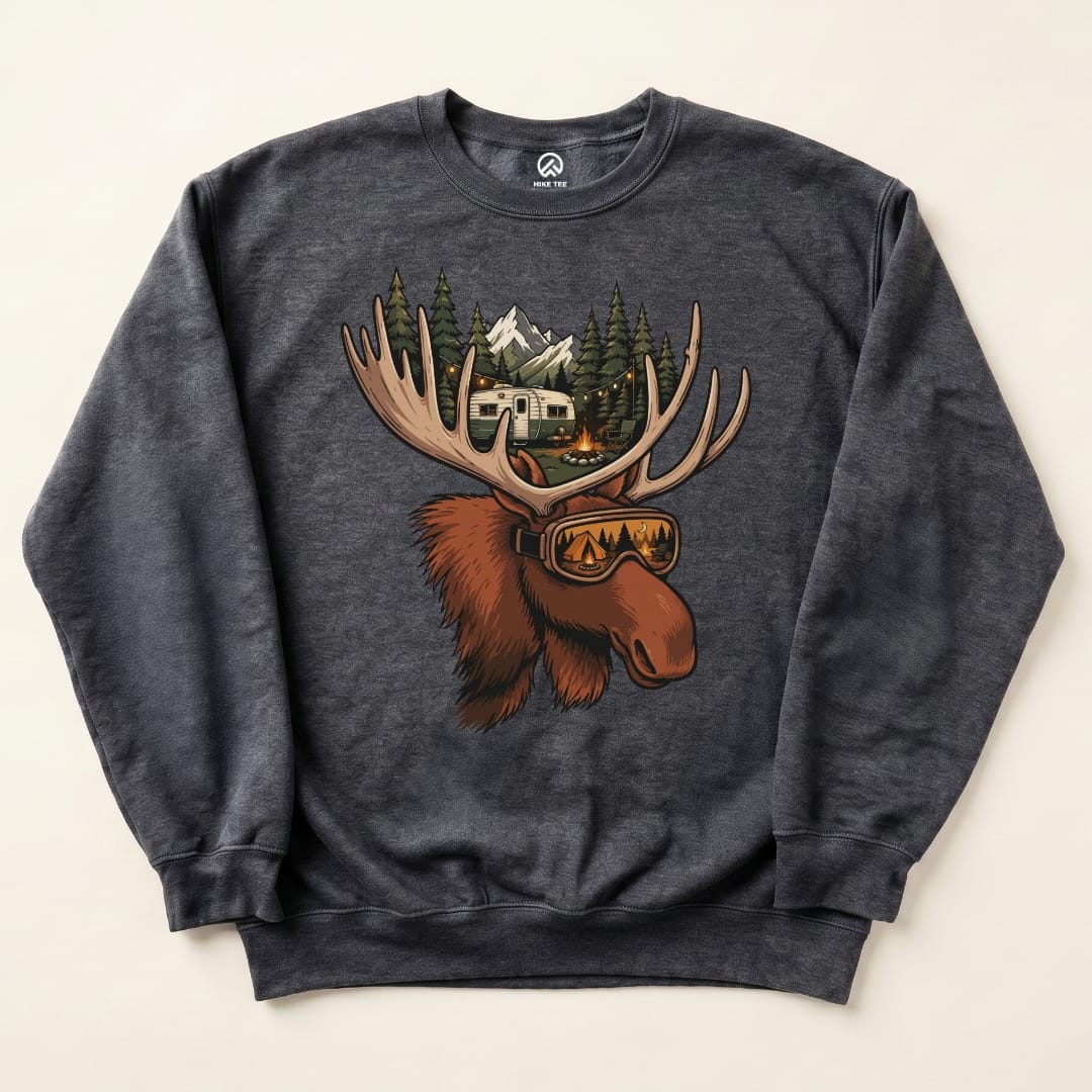 Rad Moose Sweatshirt in Dark Heather
