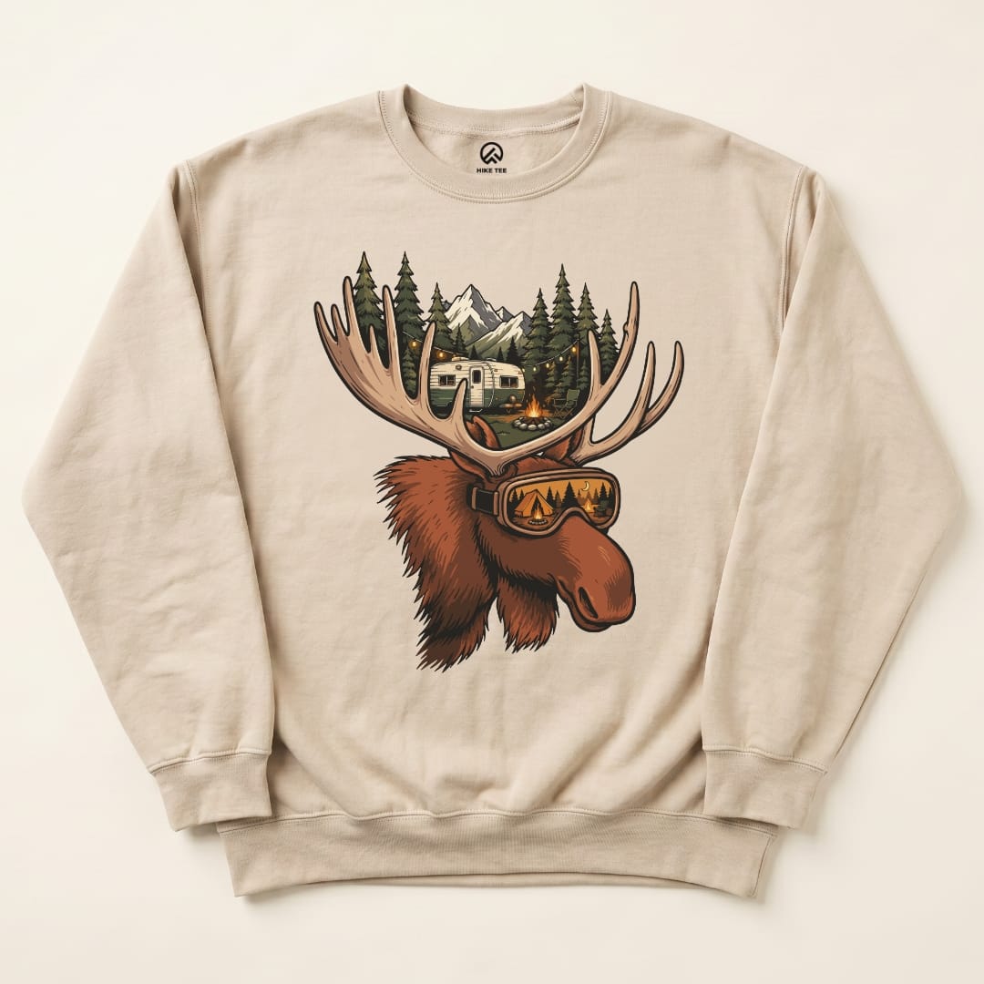 Rad Moose Sweatshirt in Sand