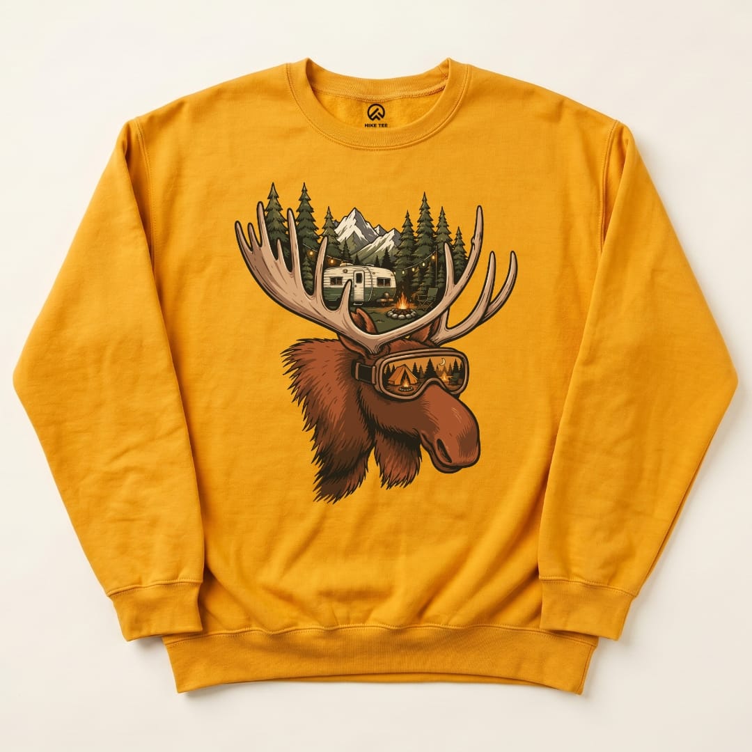 Rad Moose Sweatshirt in Gold