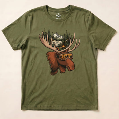 Rad Moose Shirt Hike Tee T-Shirt Military Green / S