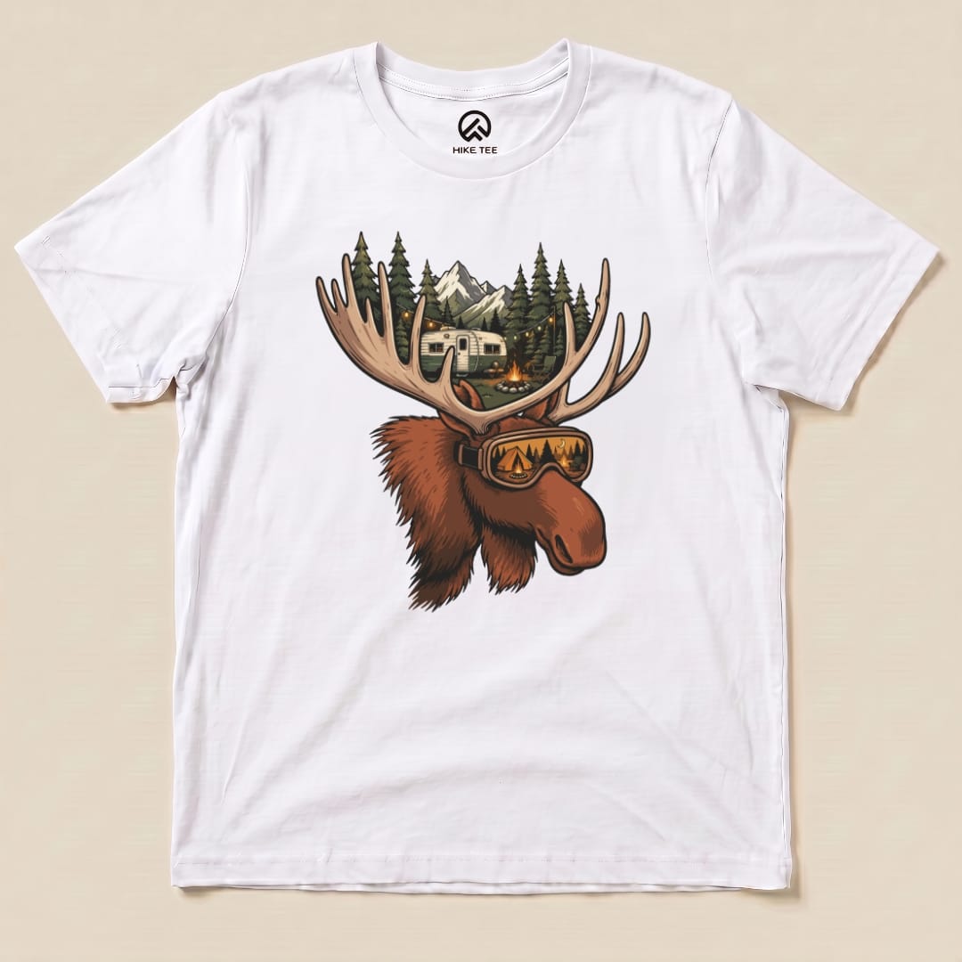Rad Moose Shirt Hike Tee T-Shirt White / S
