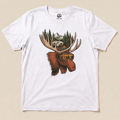 Rad Moose Shirt Hike Tee T-Shirt White / S