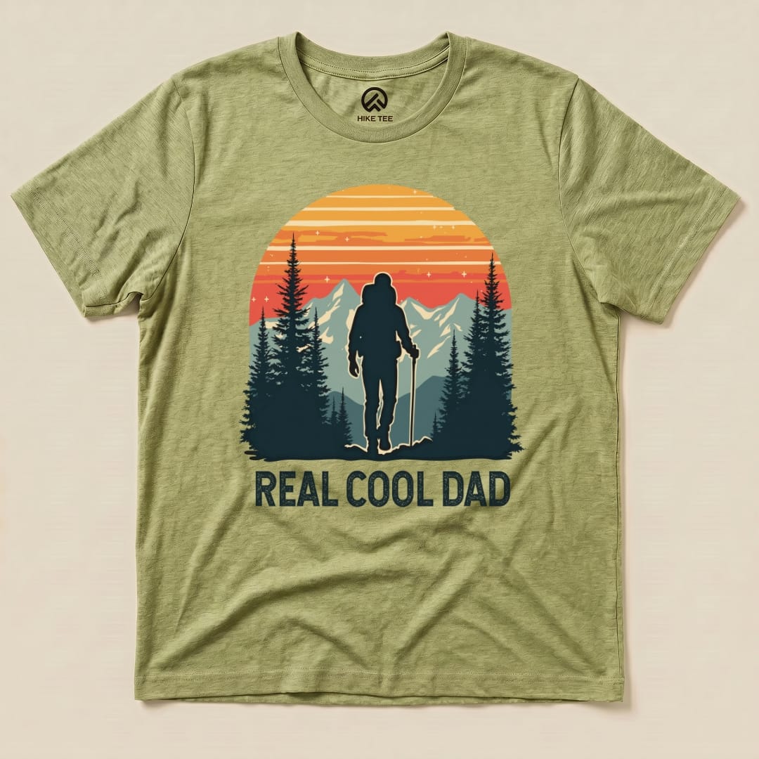 Hike Tee T-Shirt Heather Green / S Real Cool Dad Shirt
