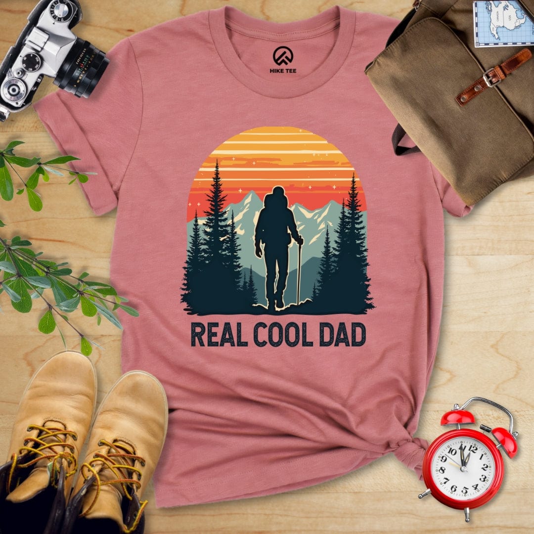 Hike Tee T-Shirt Heather Mauve / S Real Cool Dad Shirt