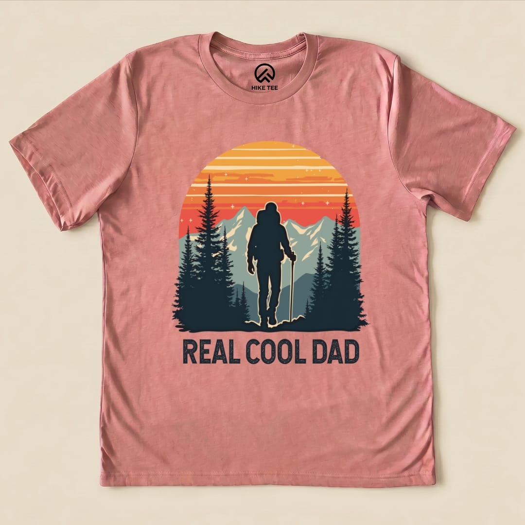 Hike Tee T-Shirt Heather Mauve / S Real Cool Dad Shirt