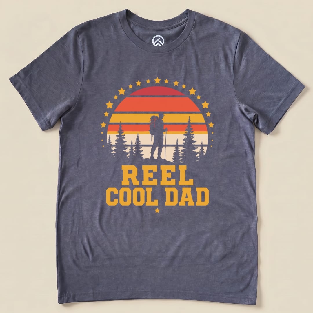 Hike Tee T-Shirt Heather Navy / S Real Cool Dad Shirt