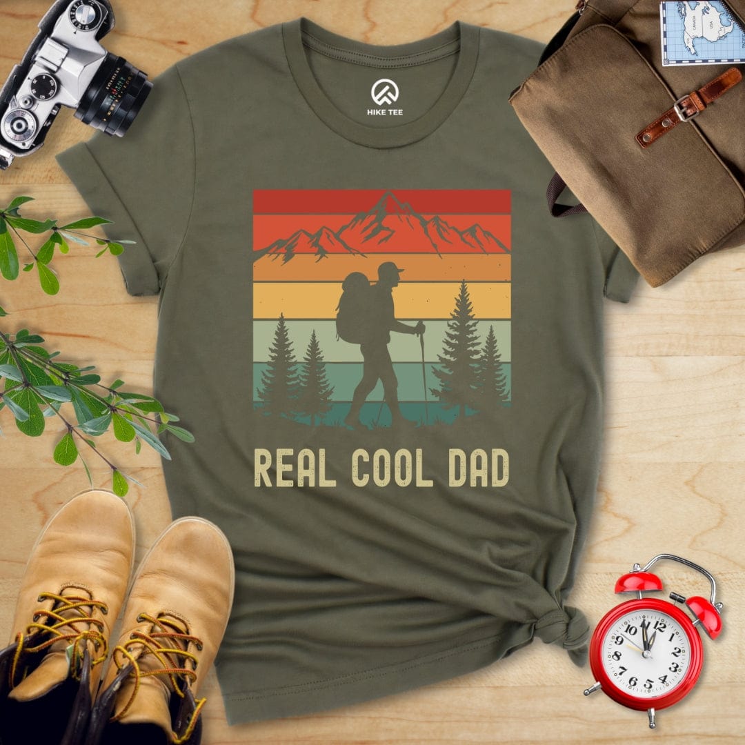 Printify T-Shirt Military Green / S Real Cool Dad Shirt