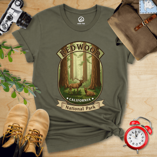 Hike Tee T-Shirt Military Green / S Redwood Elk Shirt