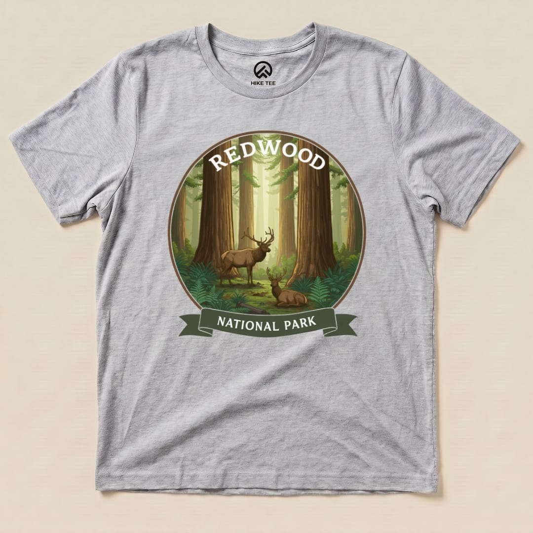 Hike Tee T-Shirt Athletic Heather / S Redwood National Park Elk Shirt