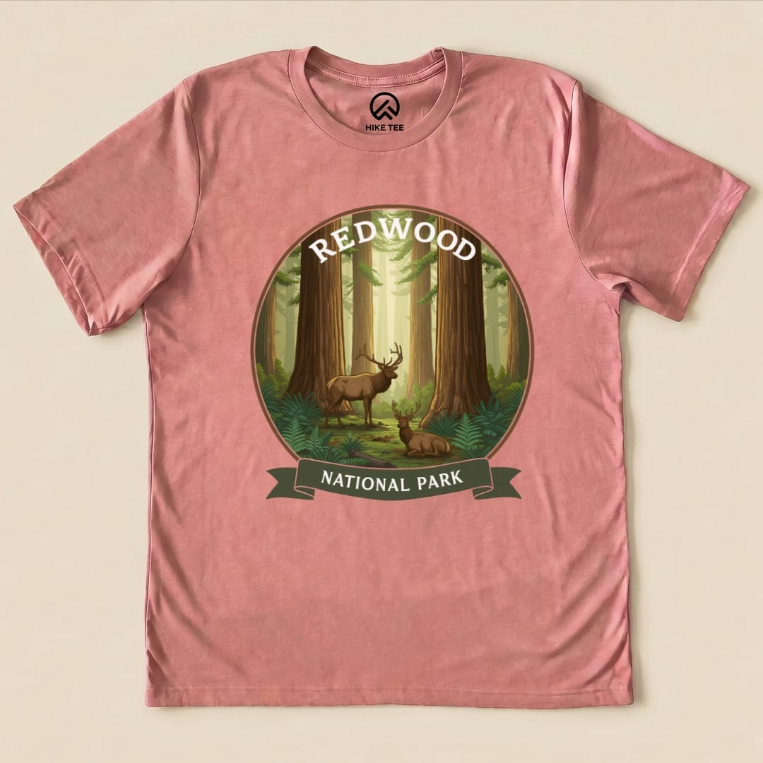Hike Tee T-Shirt Heather Mauve / S Redwood National Park Elk Shirt