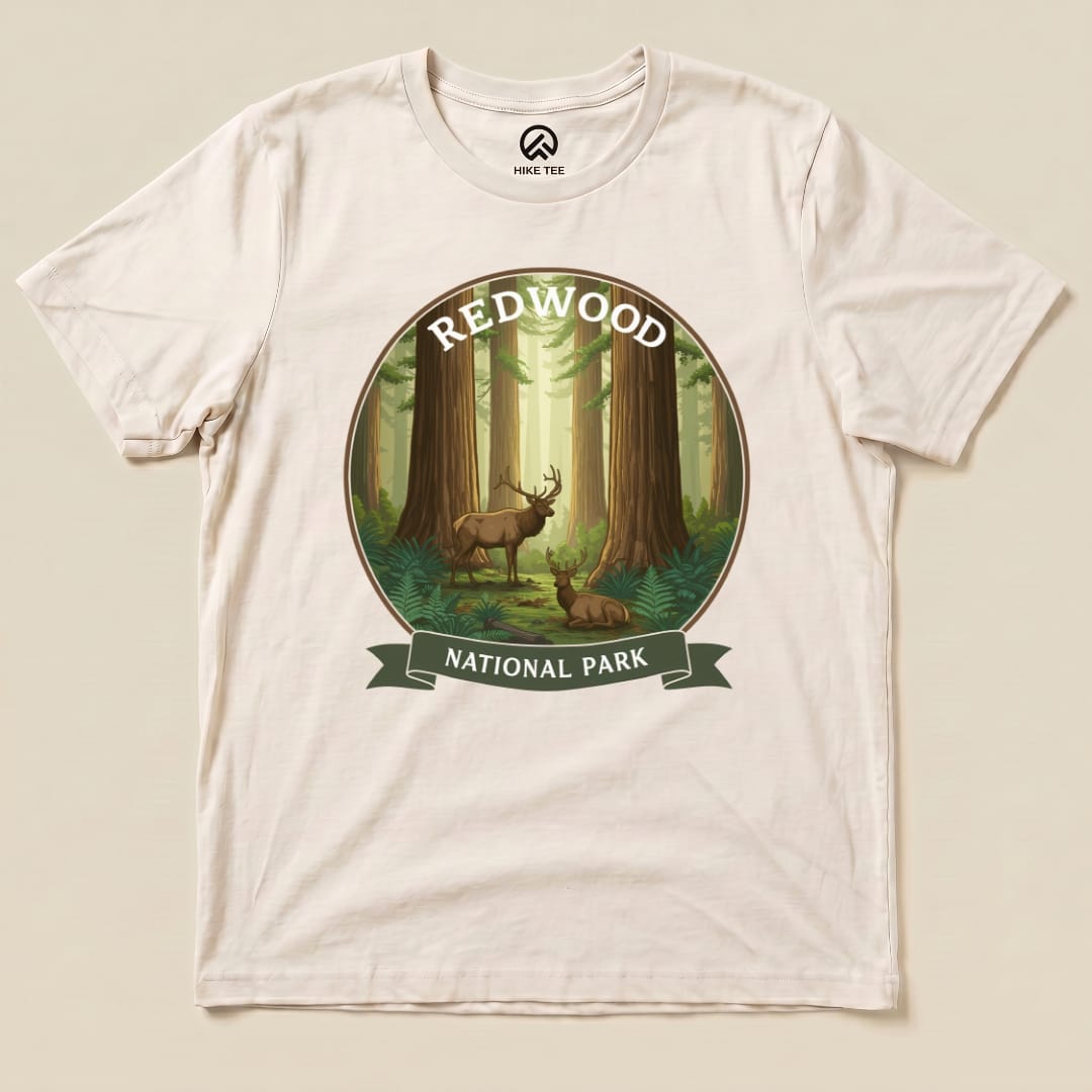 Hike Tee T-Shirt Natural / S Redwood National Park Elk Shirt