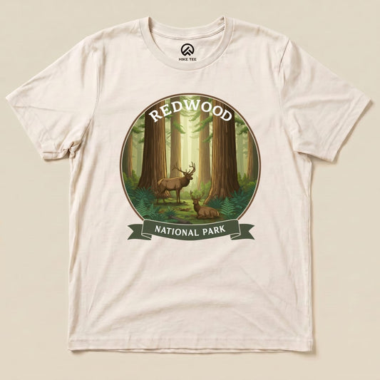 Hike Tee T-Shirt Natural / S Redwood National Park Elk Shirt