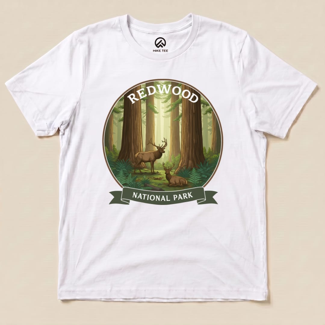 Hike Tee T-Shirt White / S Redwood National Park Elk Shirt