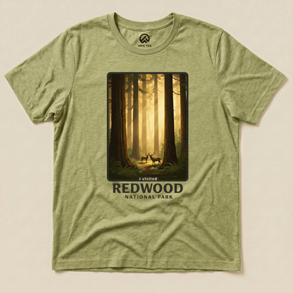 Hike Tee T-Shirt Heather Green / S Redwood National Park Shirt