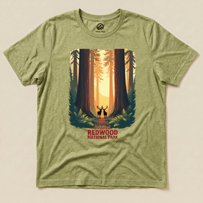 Hike Tee T-Shirt Heather Green / S Redwood National Park Shirt
