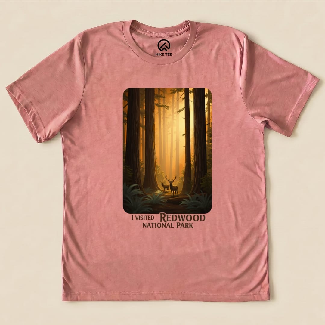Hike Tee T-Shirt Heather Mauve / S Redwood National Park Shirt