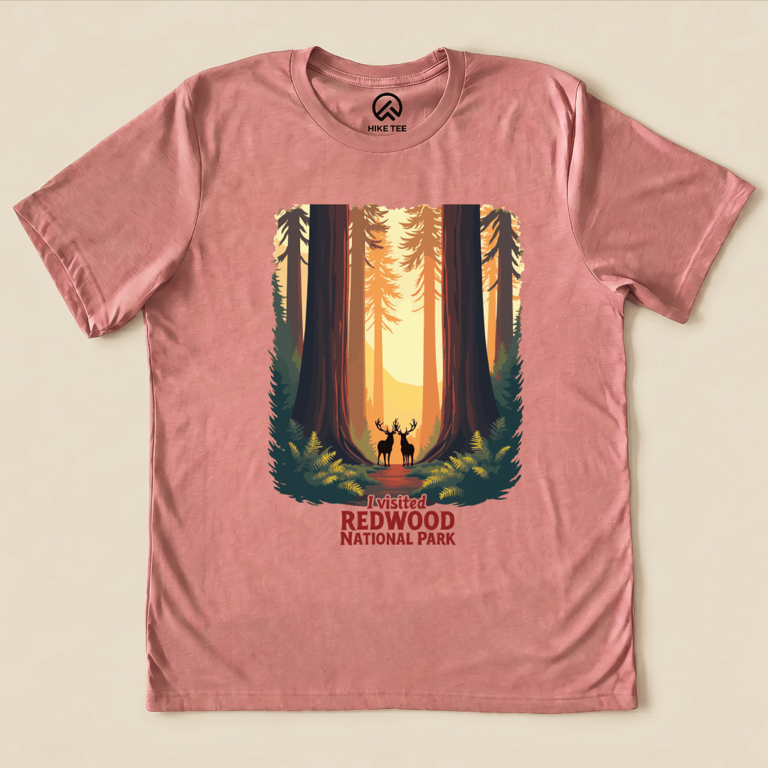 Hike Tee T-Shirt Heather Mauve / S Redwood National Park Shirt