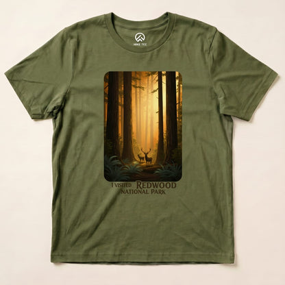 Hike Tee T-Shirt Military Green / S Redwood National Park Shirt