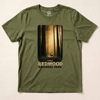 Hike Tee T-Shirt Military Green / S Redwood National Park Shirt