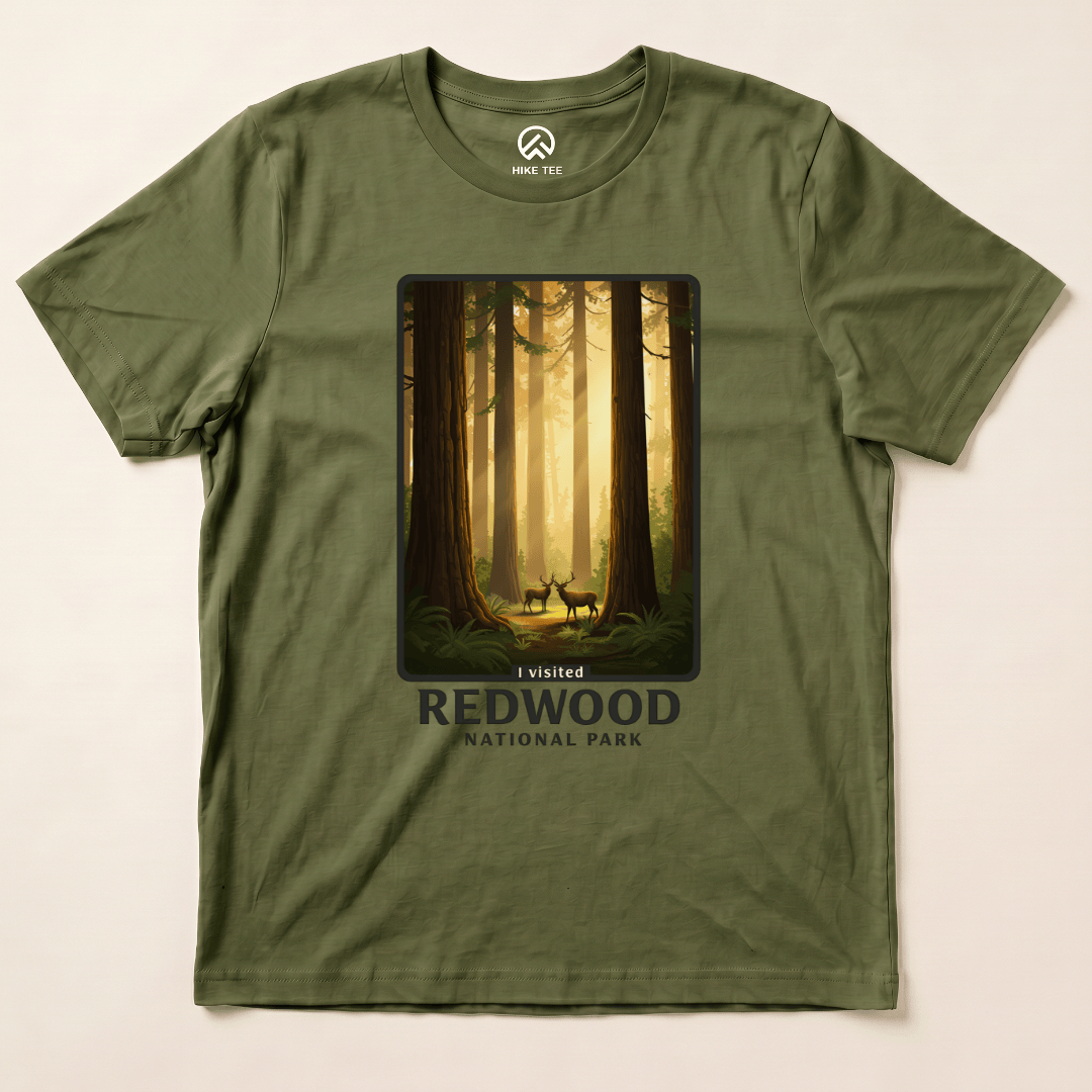 Hike Tee T-Shirt Military Green / S Redwood National Park Shirt