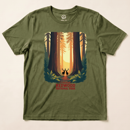 Hike Tee T-Shirt Military Green / S Redwood National Park Shirt