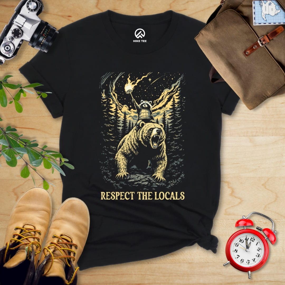 Hike Tee T-Shirt Black / S Respect Locals Angry Shirt