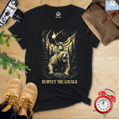 Hike Tee T-Shirt Black / S Respect Locals Angry Shirt