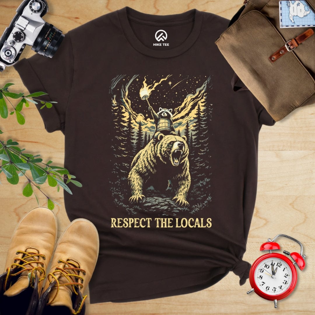 Hike Tee T-Shirt Brown / S Respect Locals Angry Shirt