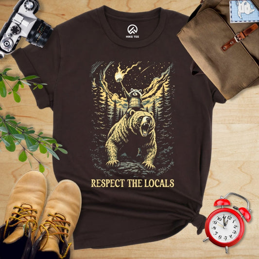 Hike Tee T-Shirt Brown / S Respect Locals Angry Shirt