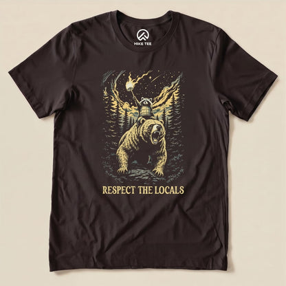 Respect Locals Angry Shirt Printify T-Shirt Brown / S