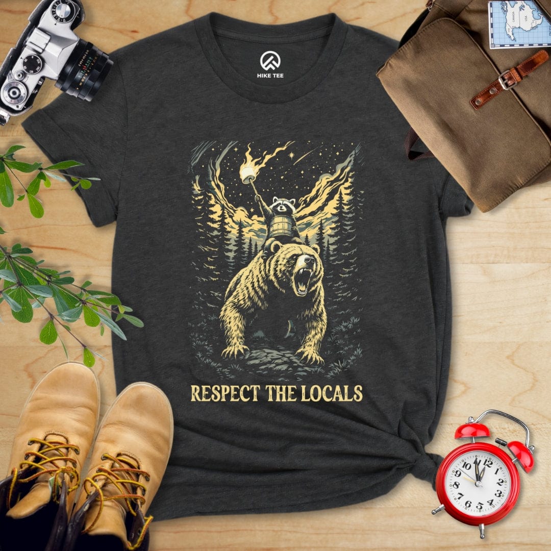 Hike Tee T-Shirt Dark Grey Heather / S Respect Locals Angry Shirt
