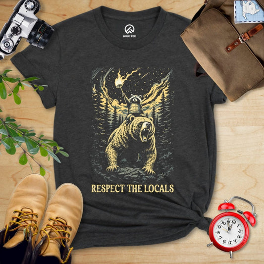 Hike Tee T-Shirt Dark Grey Heather / S Respect Locals Angry Shirt