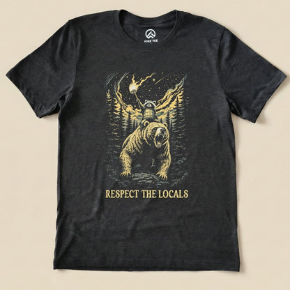 Respect Locals Angry Shirt Printify T-Shirt Dark Grey Heather / S