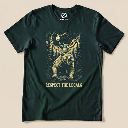 Respect Locals Angry Shirt Printify T-Shirt Forest / S