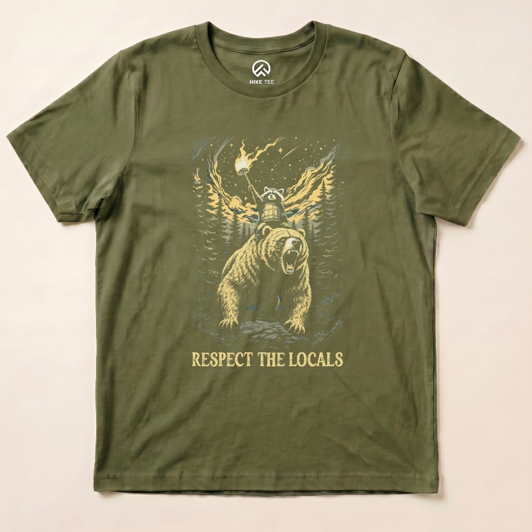 Respect Locals Angry Shirt Printify T-Shirt Military Green / S