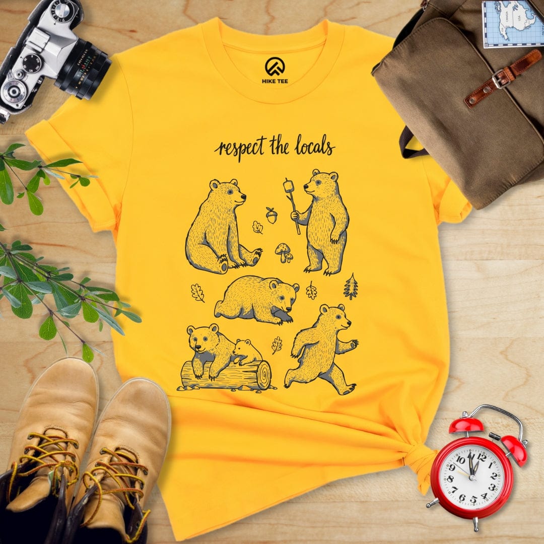 Hike Tee T-Shirt Gold / S Respect the Bears Shirt