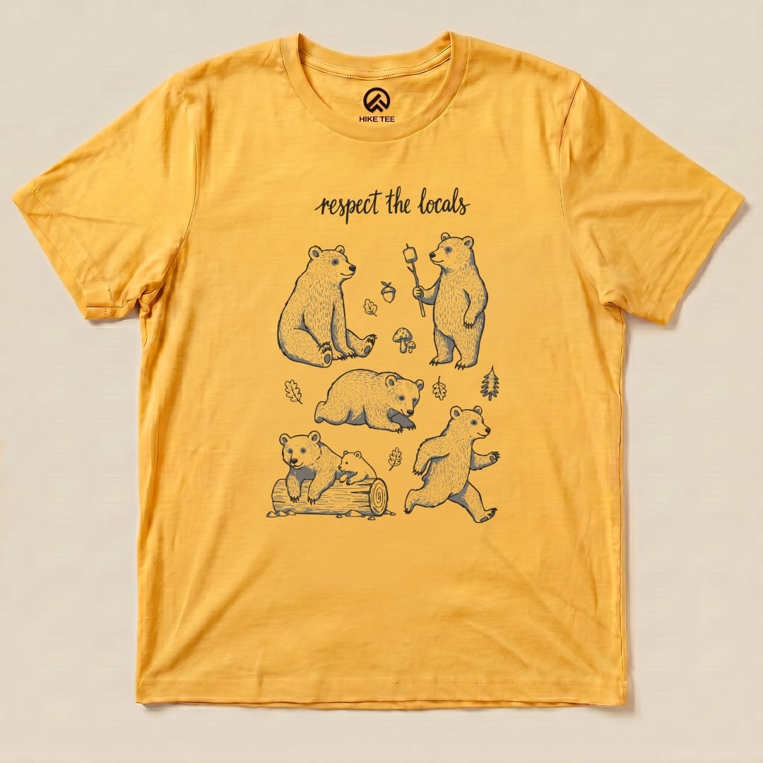 Hike Tee T-Shirt Gold / S Respect the Bears Shirt