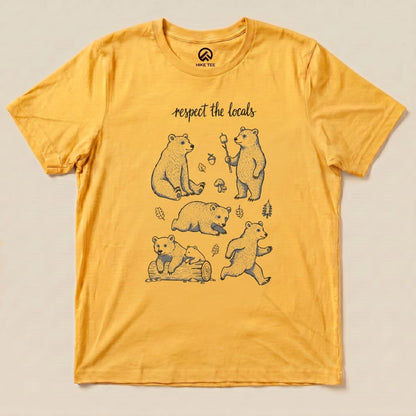 Hike Tee T-Shirt Gold / S Respect the Bears Shirt