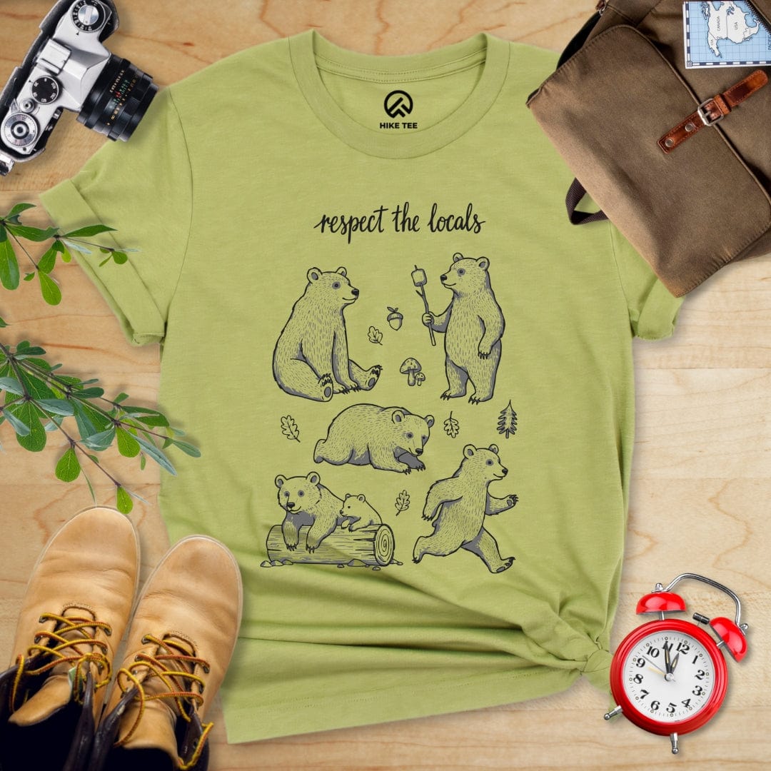 Hike Tee T-Shirt Heather Green / S Respect the Bears Shirt