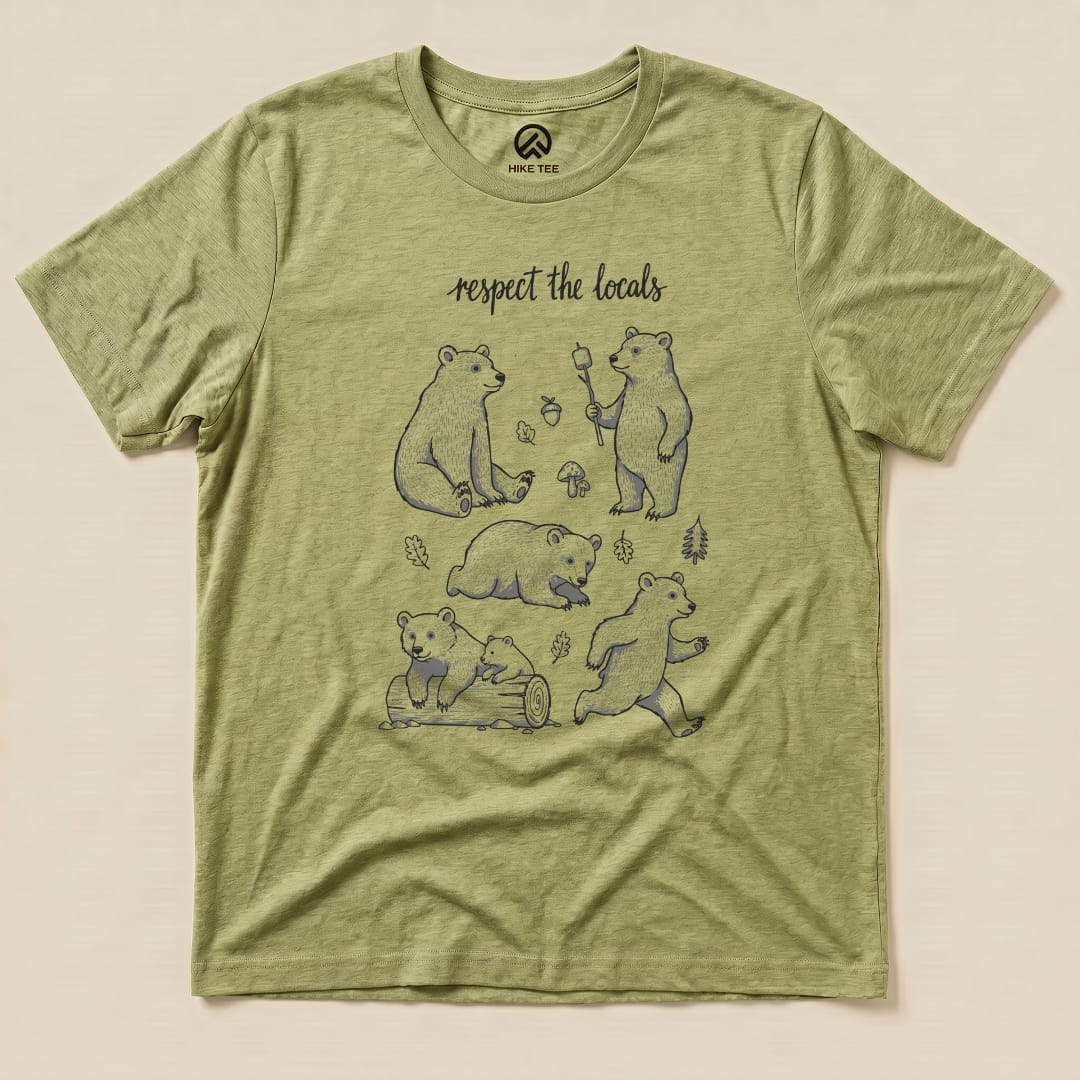 Hike Tee T-Shirt Heather Green / S Respect the Bears Shirt