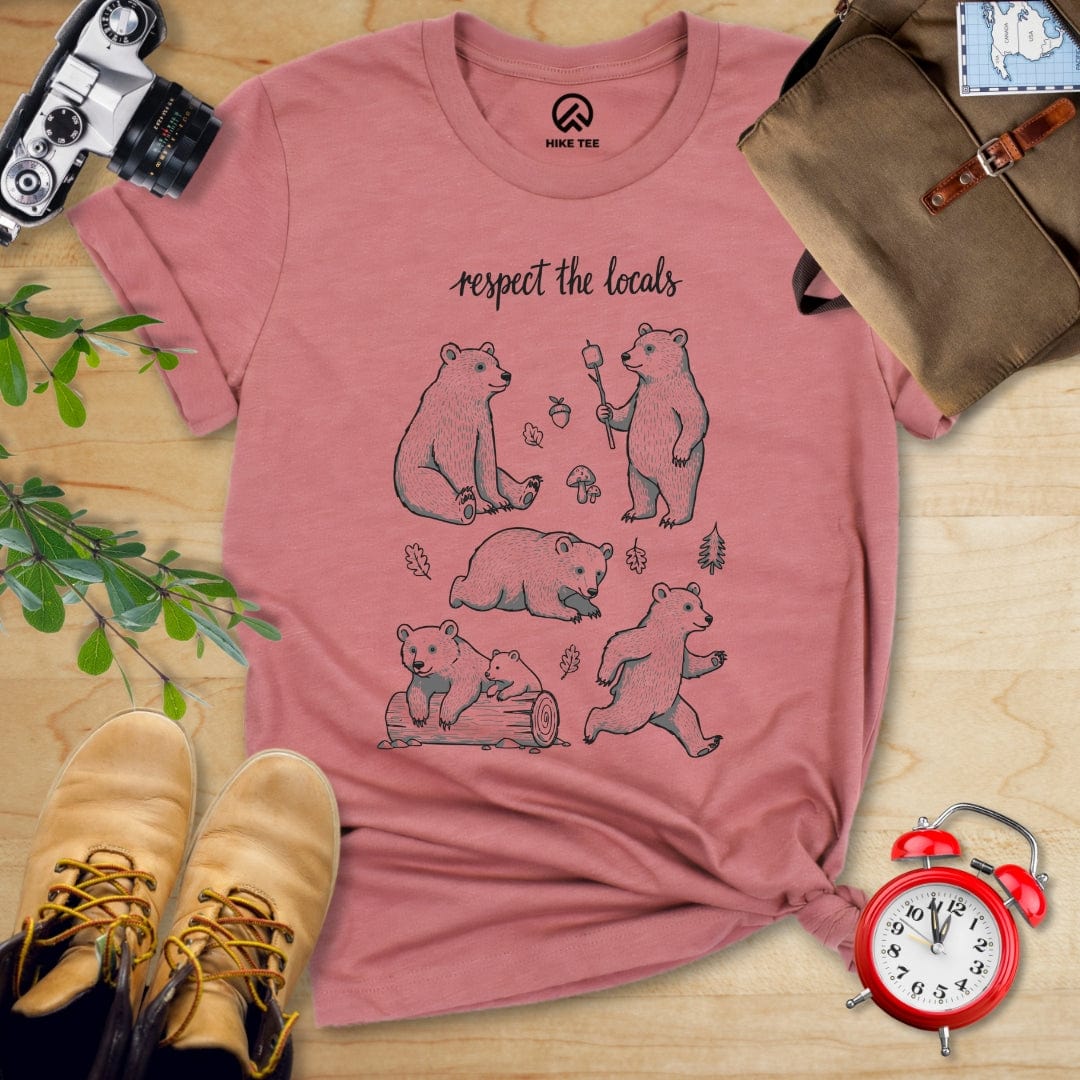 Hike Tee T-Shirt Heather Mauve / S Respect the Bears Shirt