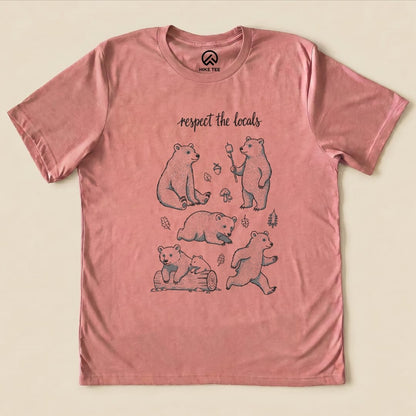 Hike Tee T-Shirt Heather Mauve / S Respect the Bears Shirt