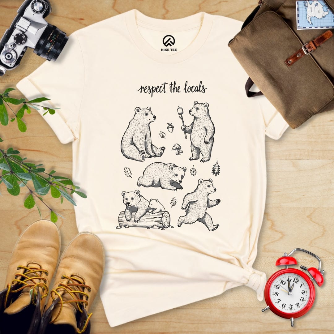 Hike Tee T-Shirt Natural / S Respect the Bears Shirt